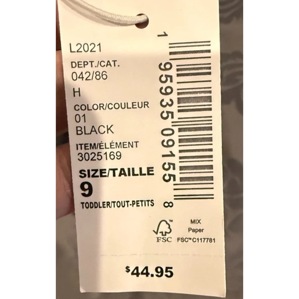 The Children's Place Girls Black Patent Knee High Boots Size 9 Toddler Tall Dres